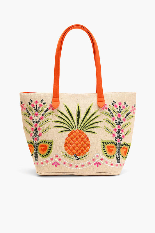 Pineapple embellished tote