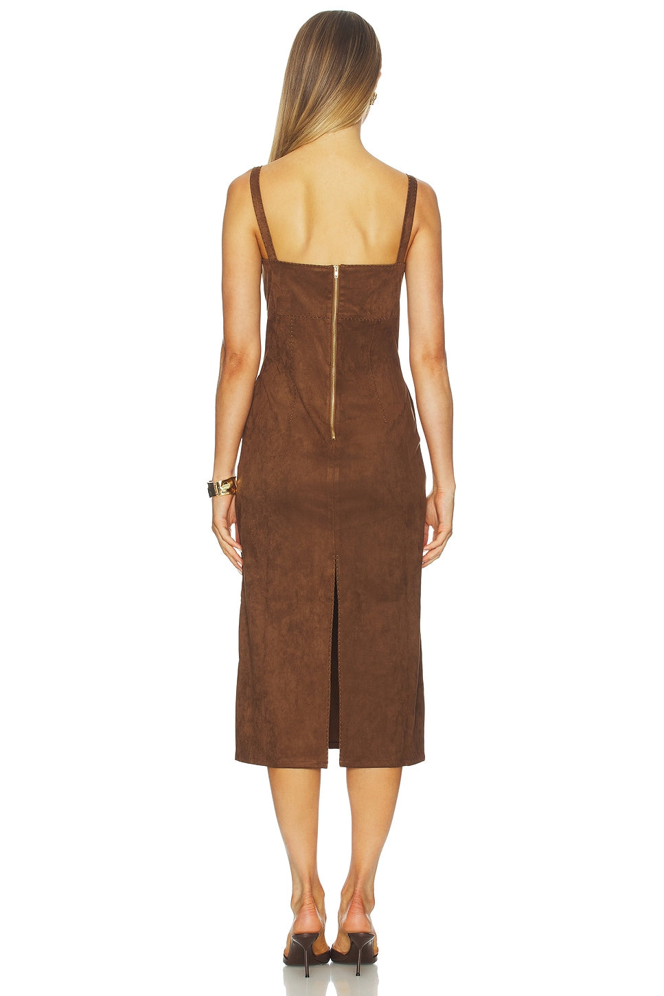 Olivia Suede Midi Dress